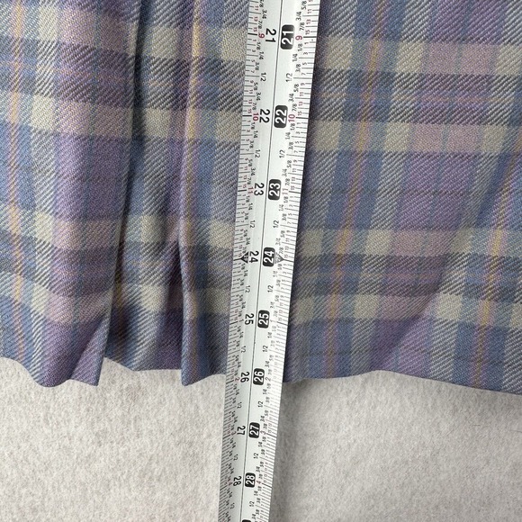 NWT Dunedin Wool Skirt Suit Size 10 Lavendar Purple Plaid Woolmark Midi READ - Picture 14 of 16